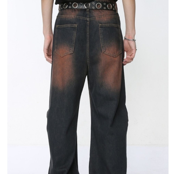 Men's Trendy Wide Leg Jeans - Picture 10 of 12